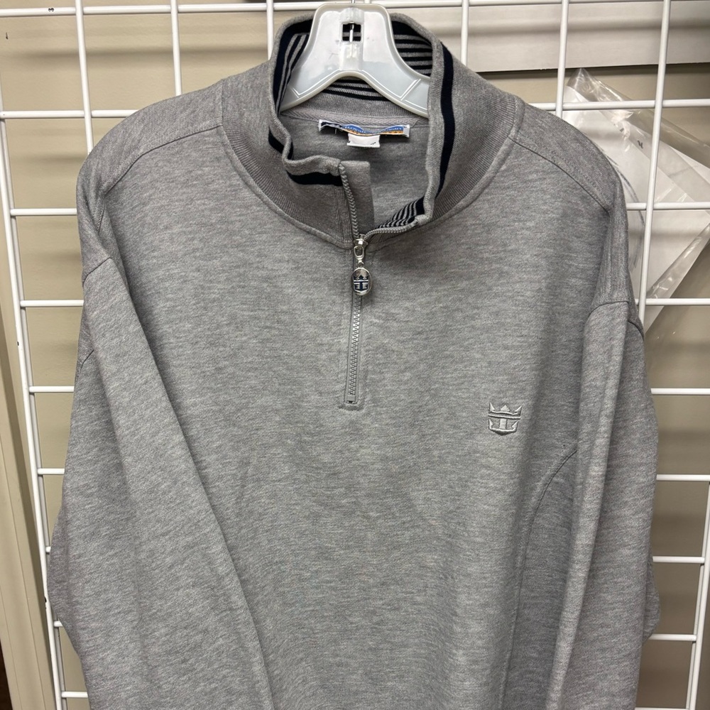 Licensed Royal Caribbean Quarter Zip Sweatshirt size L/XL 65/35 poly/cotton.